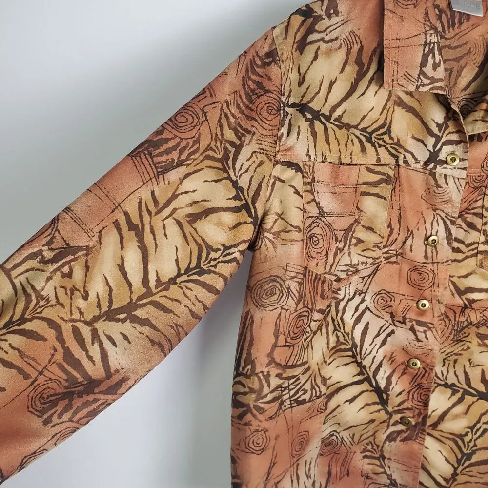 Chico's Abstract Printed Lightweight Jacket Size Large